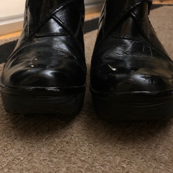 Fly London Ankle patent leather wedge Boots - Picture 11 of 13